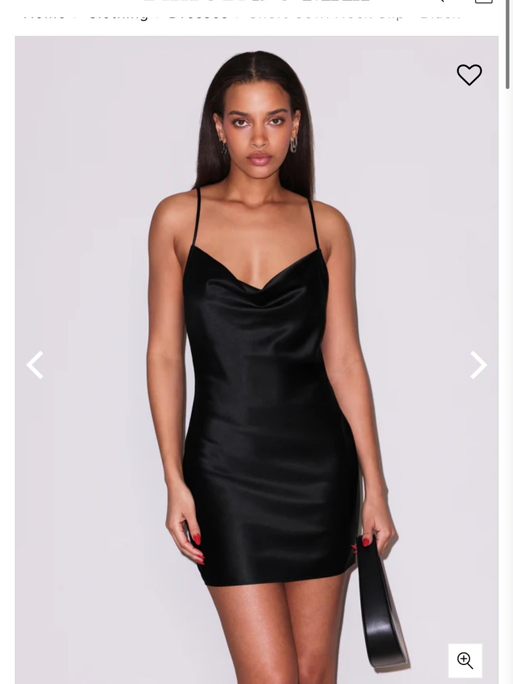 Worn Once 100% Silk Cowl Neck Slip Dress - Black